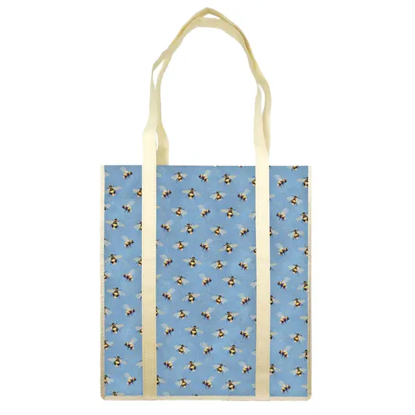 2x Shopper carta lavabile 100gr c/manici 35x40x8cm Bees Kartos