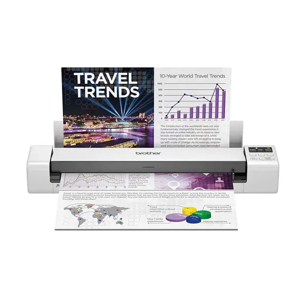 1x Scanner portatile A4 con WiFi e duplex. Scansione su SD card. 15 ppm b/n e col