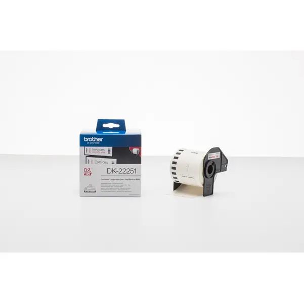 1x Nastro ades in carta stampa a due colori NeroRosso/Bianco 62mm - 15.26 metri lu