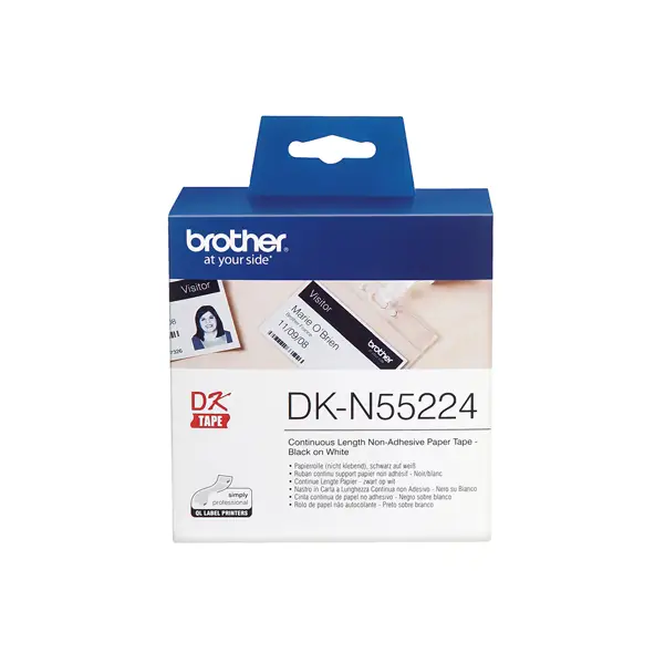1x NASTRO NON ADES IN CARTA NERO/BIANCO 54MM - 30.48MT LUNGHEZZA