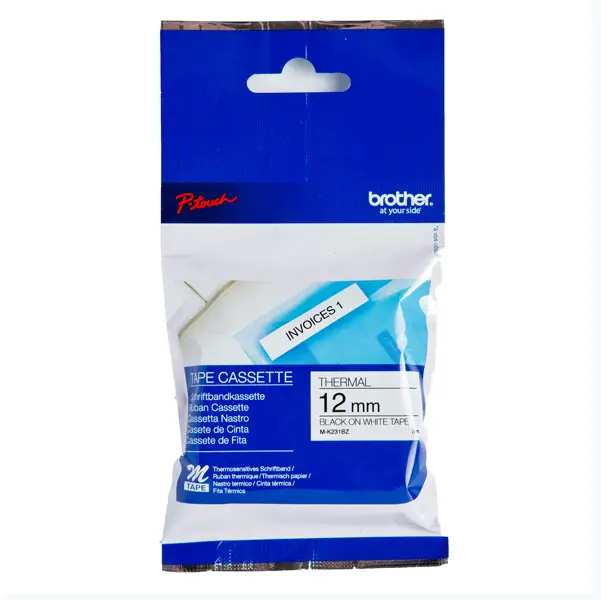 1x NASTRO MK231 12MMX8MT NERO/BIANCO