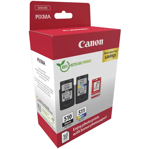 1x Canon cartuccia Ink PG-510/CL-511+Conf. Fogli
