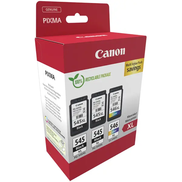 1x Canon Cartuccia Ink Multipack PG-545XLx2/CL-546XL