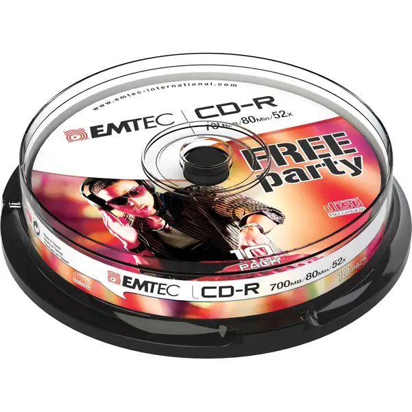 1x CD-R EMTEC 80MIN/700MB 52x SPINDLE (kit 10pz)