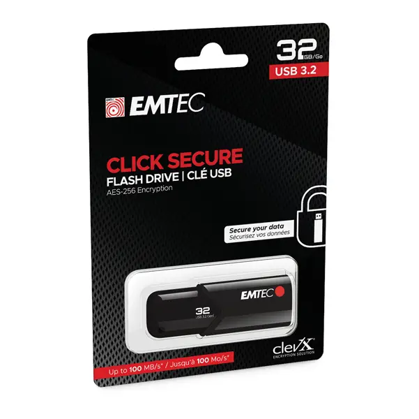 1x Emtec Memoria B120 Clicksecure 32GB