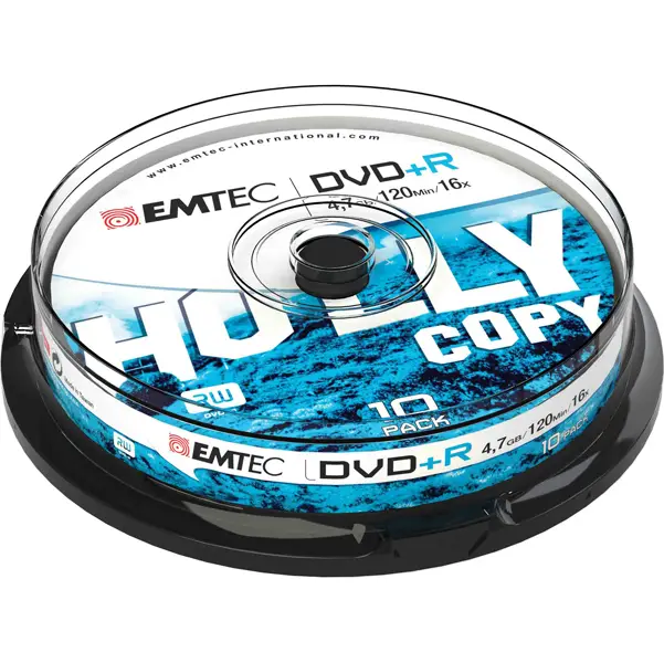 1x DVD+R EMTEC4,7GB 16X SPINDLE (kit 10pz)