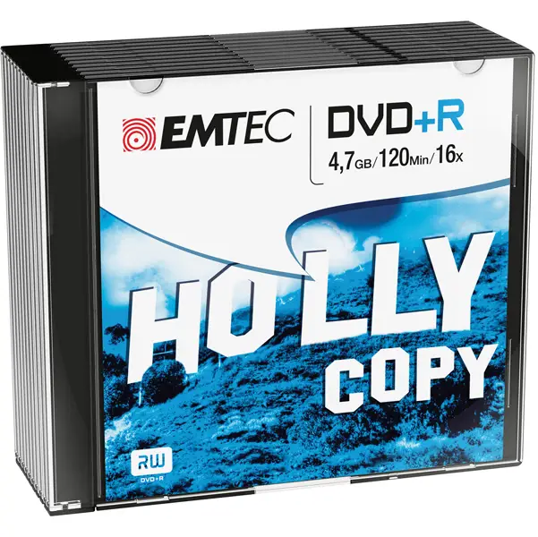 1x CONF. DA 10 PZ DVD+R EMTEC4,7GB 16X SLIM CASE