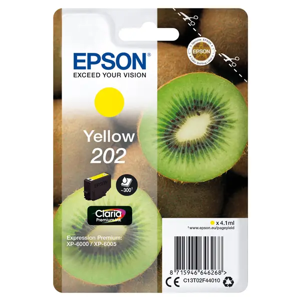 1x CARTUCCIA INCHIOSTRO GIALLO 202 KIWI
