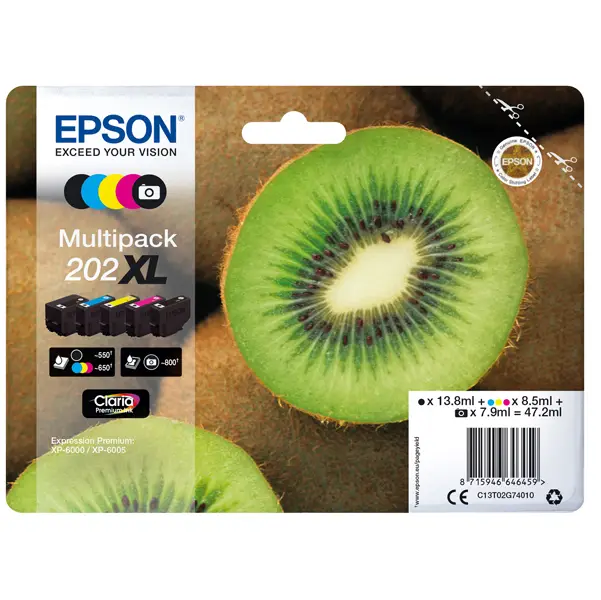 1x CARTUCCIA MULTIPACK 202 XL KIWI