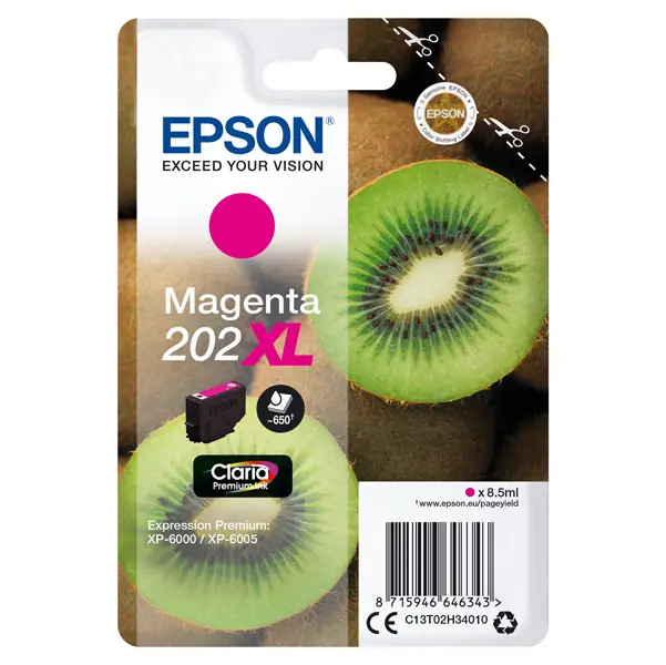 1x CARTUCCIA INCHIOSTRO MAGENTA 202 XL KIWI