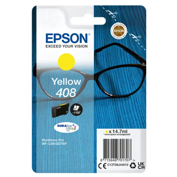1x Epson Cartuccia DURABrite Ultra, 408 Giallo