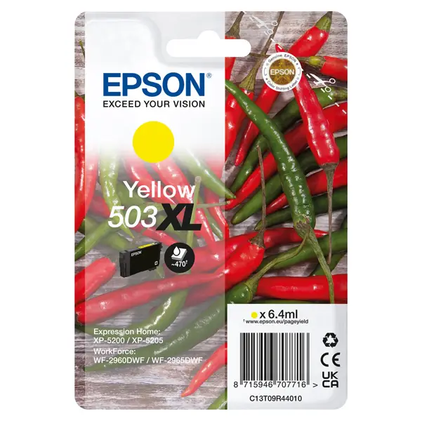 1x Epson Cartuccia Peperoncino 503XL Giallo 6,4 ml