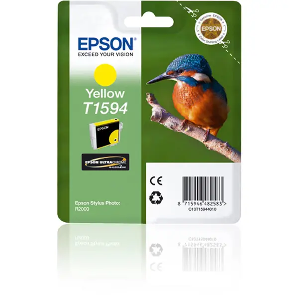 1x CARTUCCIA GIALLO EPSON ULTRACHROME HI-GLOSS SERIE MARTIN PESCATORE TAGLIA XL