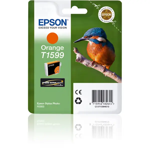 1x CARTUCCIA ARANCIO EPSON ULTRACHROME HI-GLOSS SERIE MARTIN PESCATORE TAGLIA XL