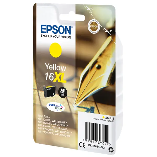 1x CARTUCCIA A PIGMENTI GIALLO EPSON DURABRITE ULTRA SERIE 16XL/PENNA E CRUCIVERBA