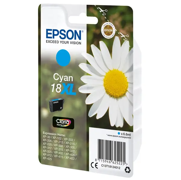1x CARTUCCIA CIANO EPSON CLARIA HOME SERIE 18XL/MARGHERITA IN CONF. BLISTER RS
