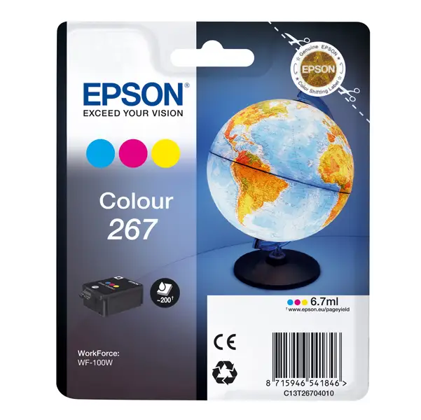 1x CARTUCCIA INCHIOSTRO COLORI 267 GLOBE