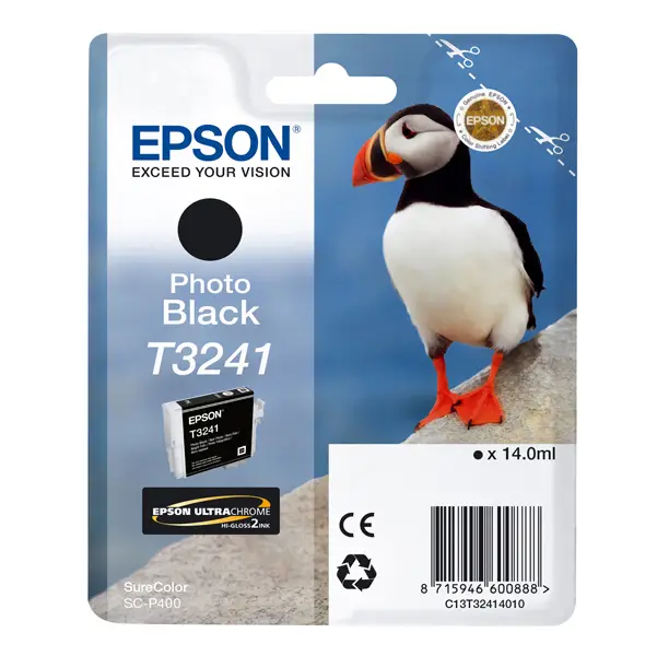 1x CARTUCCIA PHOTO BLACK T3241 PER SURECOLOR P-400