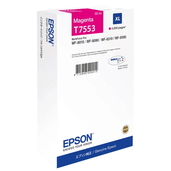 1x TANICA INCHIOSTRO A PIGMENTI MAGENTA EPSON DURABRITE ULTRA,XL WF-8xxx