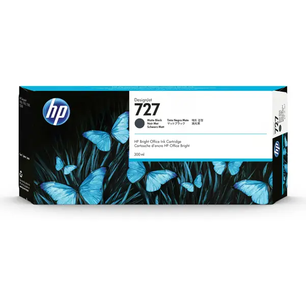 1x CARTUCCIA D'INCHIOSTRO HP NR. 727 300-ML NERO MATTE DESIGNJET
