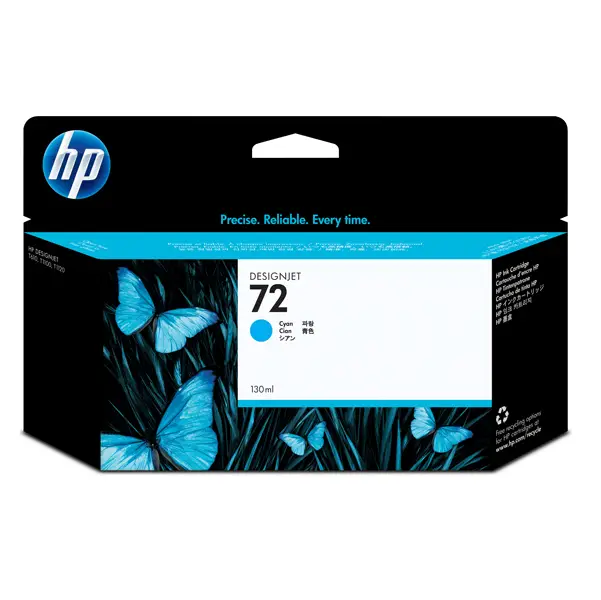 1x CARTUCCIA D'INCHIOSTRO HP 72 CIANO DA 130 ML CON INCHIOSTRO HP VIVERA