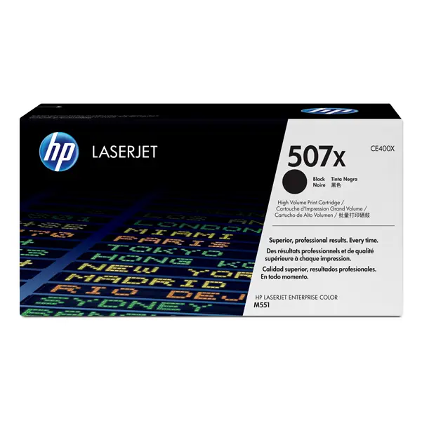 1x TONER NERO HP 507X LASERJET ENTERPRISE 500 COLOR M551N ALTA CAPACITA'