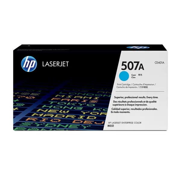 1x TONER CIANO HP 507A LASERJET ENTERPRISE 500 COLOR M551N