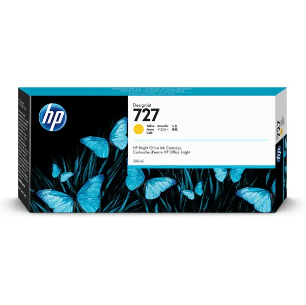 1x Cartuccia inchiostro giallo DesignJet HP 727, 300 ml