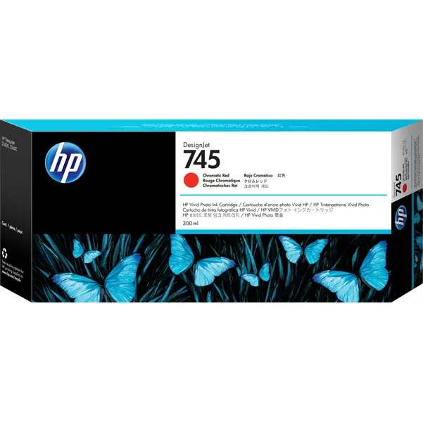1x CARTUCCIA INCHIOSTRO ROSSO CROMATICO DESIGNJET HP 745 300 ML