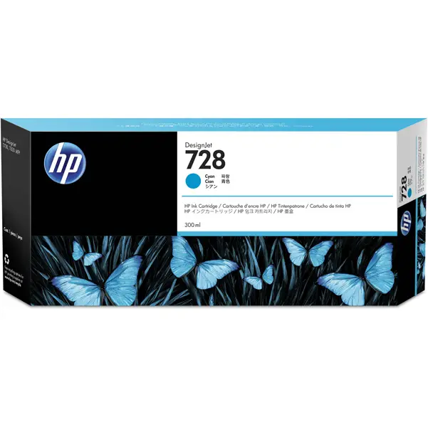 1x HP728 300-ml CIANO INK CART