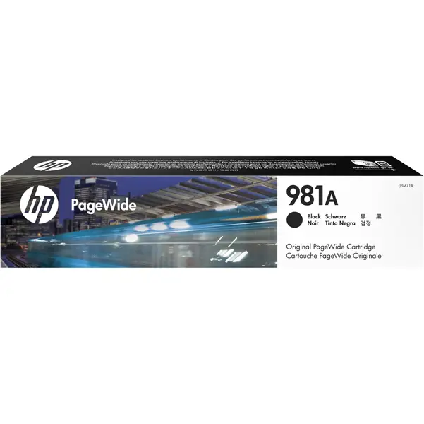 1x HP 981A INK CARTRIDGE PAGEWIDE NERO 6.000PAG