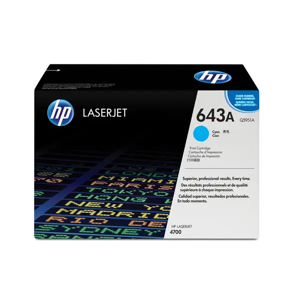 1x CARTUCCIA DI STAMPA PER STAMPANTI HP COLOR LASERJET 4700 CIANO 10000PG.