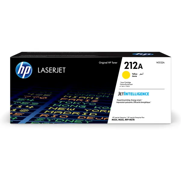 1x Cartuccia Toner Giallo 212A per Hp Laser Jet Enterprise M554-M555-MFP M578 Serie