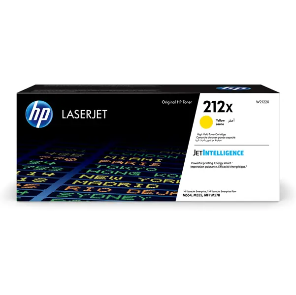 1x Cartuccia Toner Giallo 212X per Hp Laser Jet Enterprise M554-M555-MFP M578 Serie
