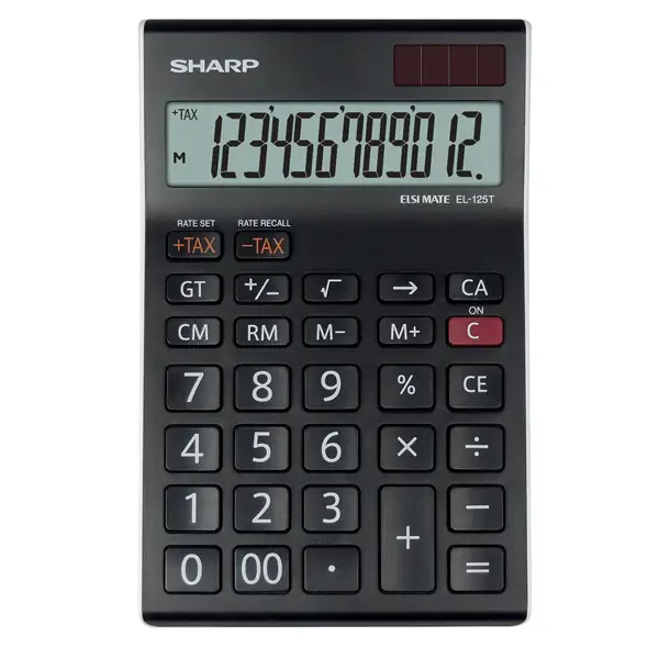 1x Sharp Calcolatrice da Tavolo EL-125T 12 cifre