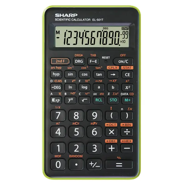 1x CALCOLATRICE SCIENTIFICA EL 501TB SHARP VERDE