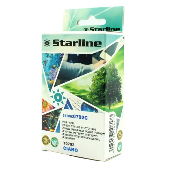1x CARTUCCIA INK CIANO PER PRINT C/EPSON T0792