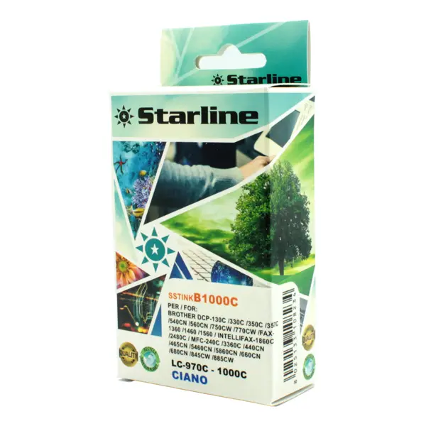 1x CARTUCCIA INK CIANO PER PRINT C/BROTHER LC1000C LC970C