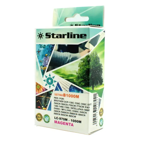 1x CARTUCCIA INK MAGENTA PER PRINT C/BROTHER LC1000M LC970M