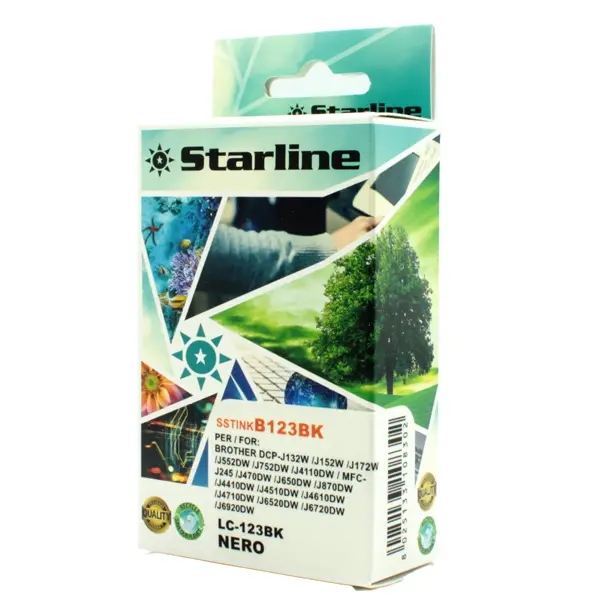 1x CARTUCCIA INK NERO PER PRINT C/BROTHER LC 123BK