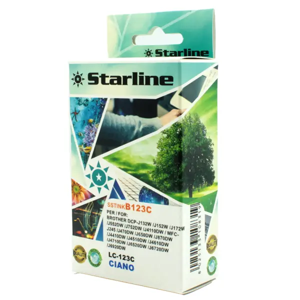 1x CARTUCCIA INK CIANO PER PRINT C/BROTHER LC 123C