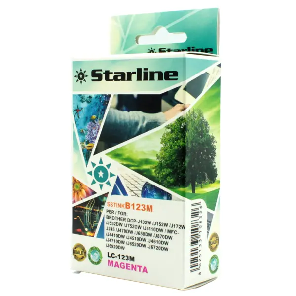 1x CARTUCCIA INK MAGENTA PER PRINT C/BROTHER LC 123M