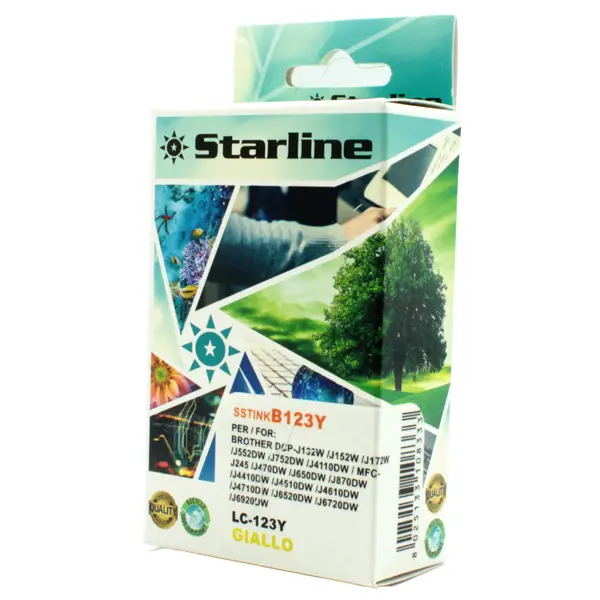 1x CARTUCCIA INK GIALLA PER PRINT C/BROTHER LC 123Y