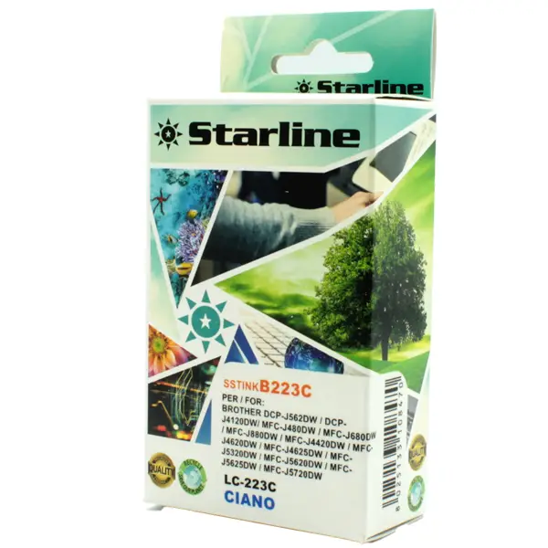 1x CARTUCCIA INK CIANO PER PRINT C/BROTHER LC-223C