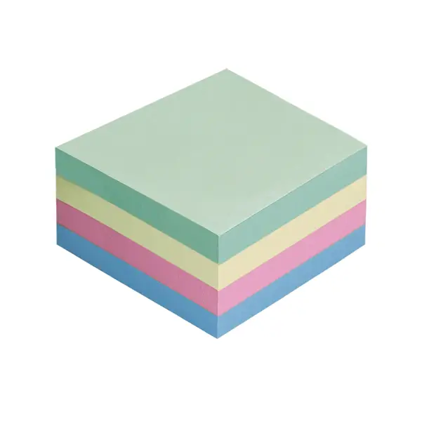 1x CUBO BIGLIETTI ADESIVI ASSORT.TENUE 75X75mm 400fg 70gr Starline