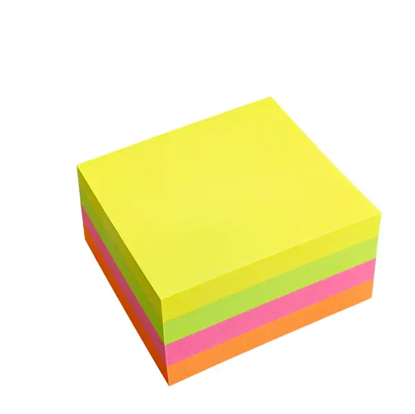 1x CUBO BIGLIETTI ADESIVI ASSORT.NEON 75X75mm 320fg 70gr Starline