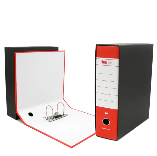 1x Registratore STARBOX f.to commerciale dorso 8cm rosso STARLINE