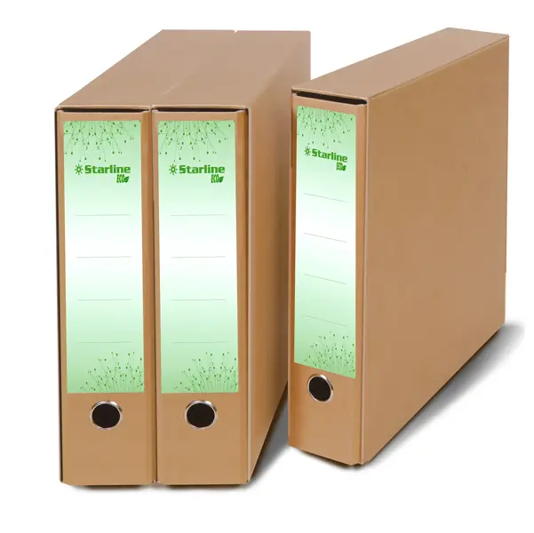 1x Registratore commerciale/UNI dorso 8cm avana ECO STARLINE