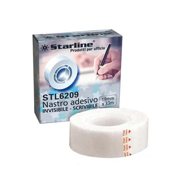 1x NASTRO ADESIVO 19mmx33mt SCRIVIBILE e INVISIBILE Starline