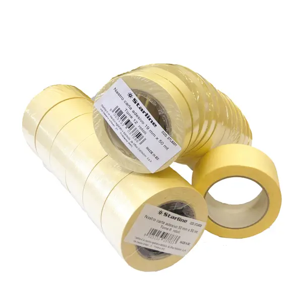 6x NASTRO ADESIVO in CARTA 50mmx50mt Starline